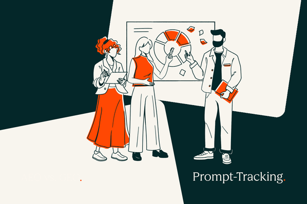 Team, das sich die Ergebnisse des Prompt-Trackings anschaut