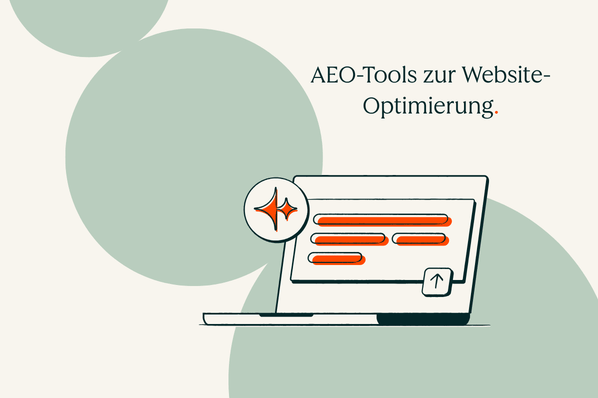 Laptop mit AEO-Tools fuer die Website-Optimierung 