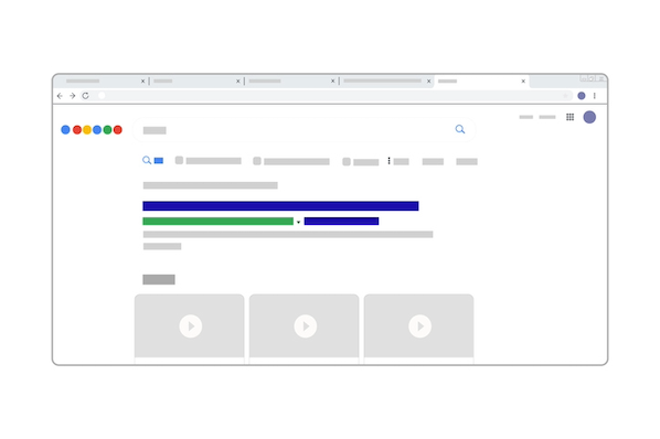 Google SERP als Grafik dargestellt 