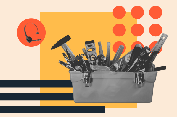 Werkzeugkasten symbolisierend für KI-Tools für den Vertrieb