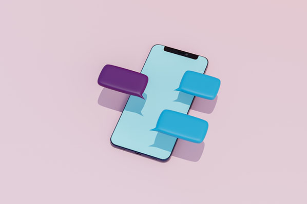 Grafik Live-Chat-Software auf Smartphone