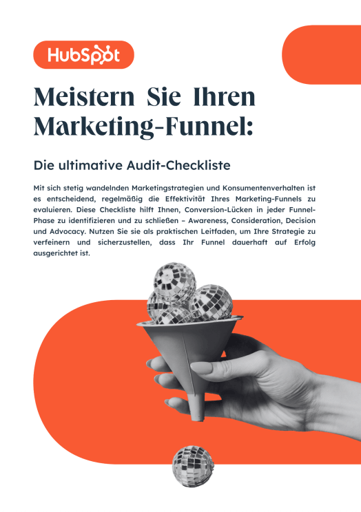 Cover der Marketing-Funnel-Audit-Checklist