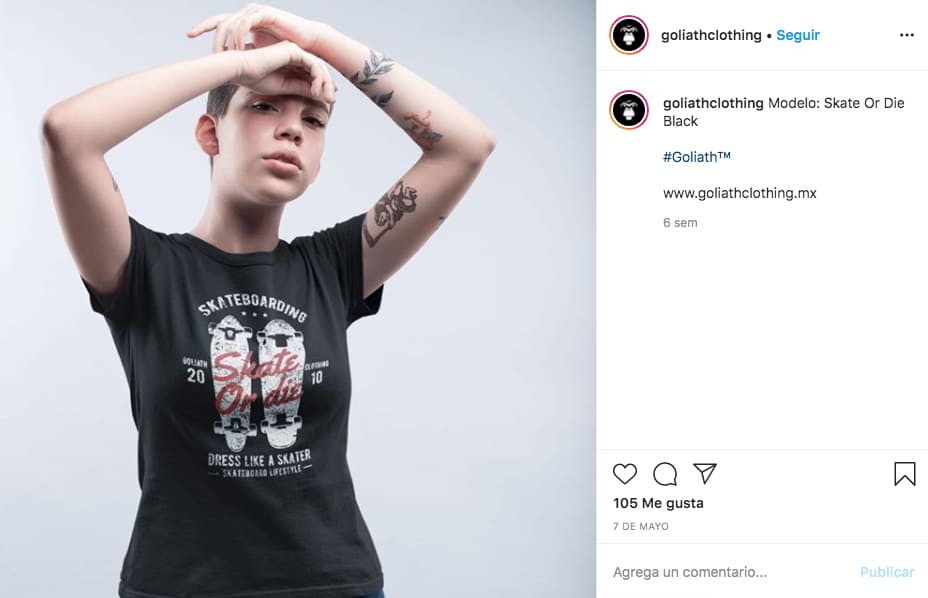 Cómo tomar una buena foto de marca en Instagram: ejemplo de @goliathclothing