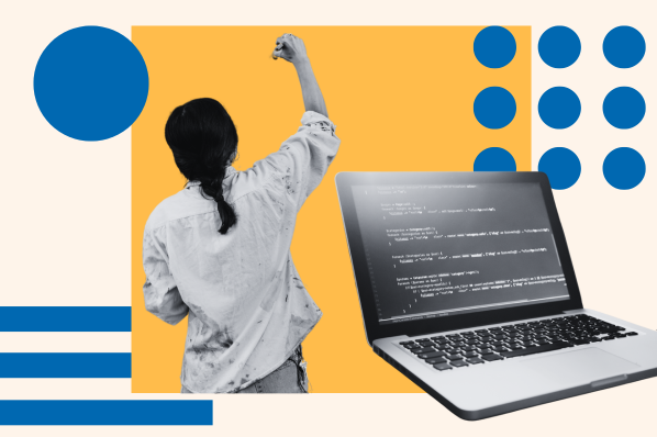 person builds a bootstrap website template