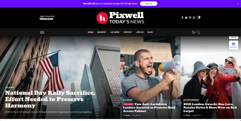 newspaper wordpress themes, Pixwell