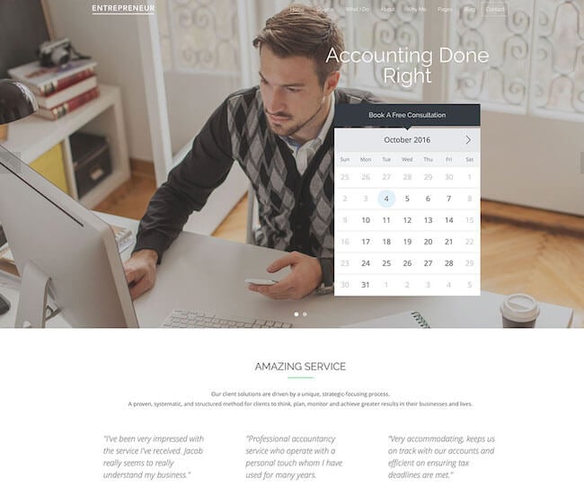 Small business WordPress themes, Entrepreneur 