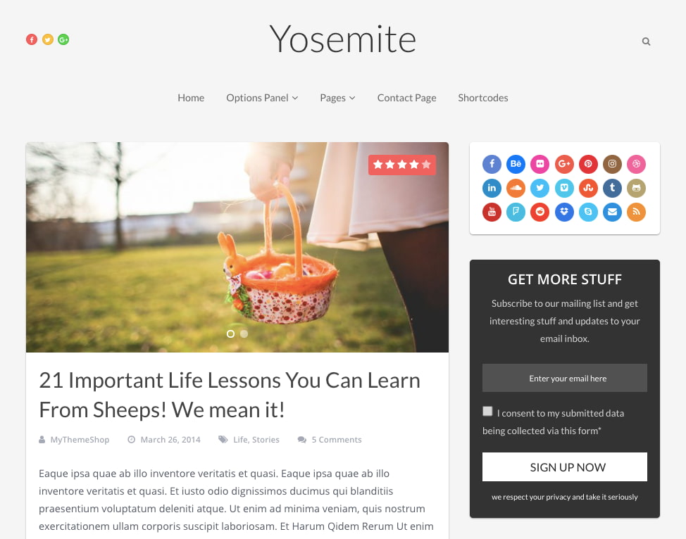 wordpress affiliate marketing theme; yosemite