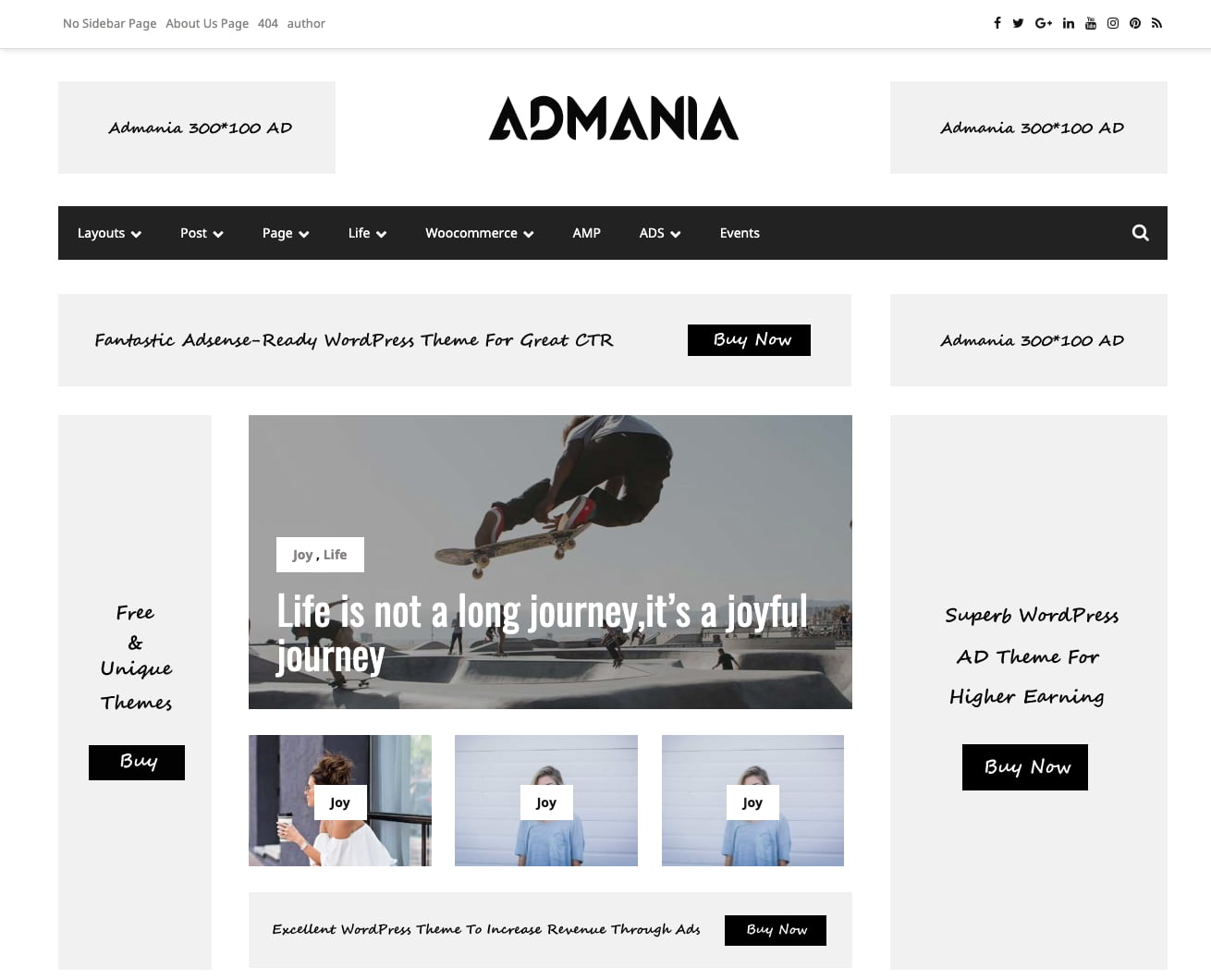 wordpress affiliate marketing theme; admania