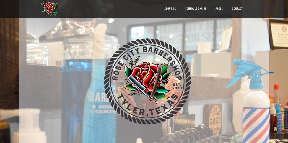 Best barbershop website design, example from Rose City Barbershop