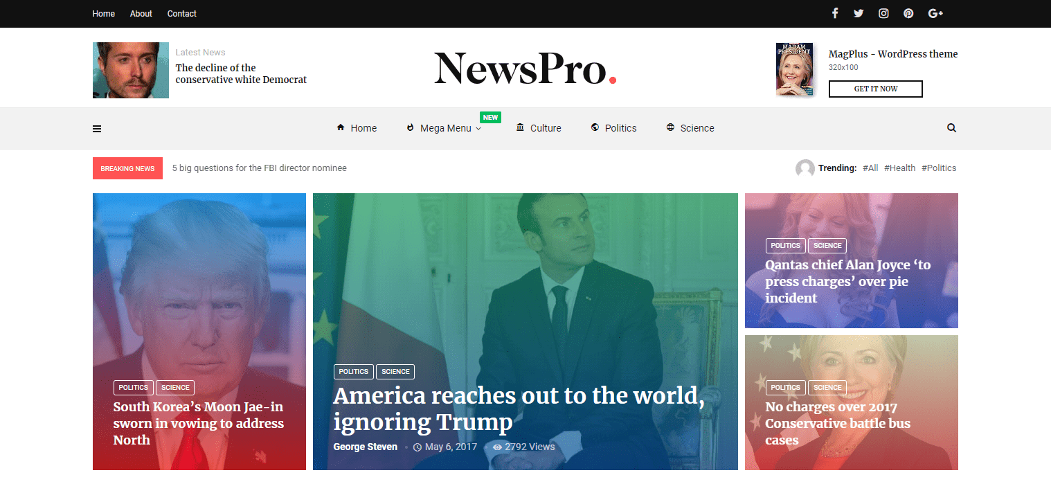 newspaper wordpress themes, MagPlus