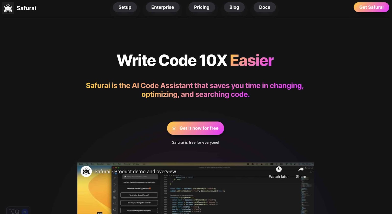 ai code: safurai