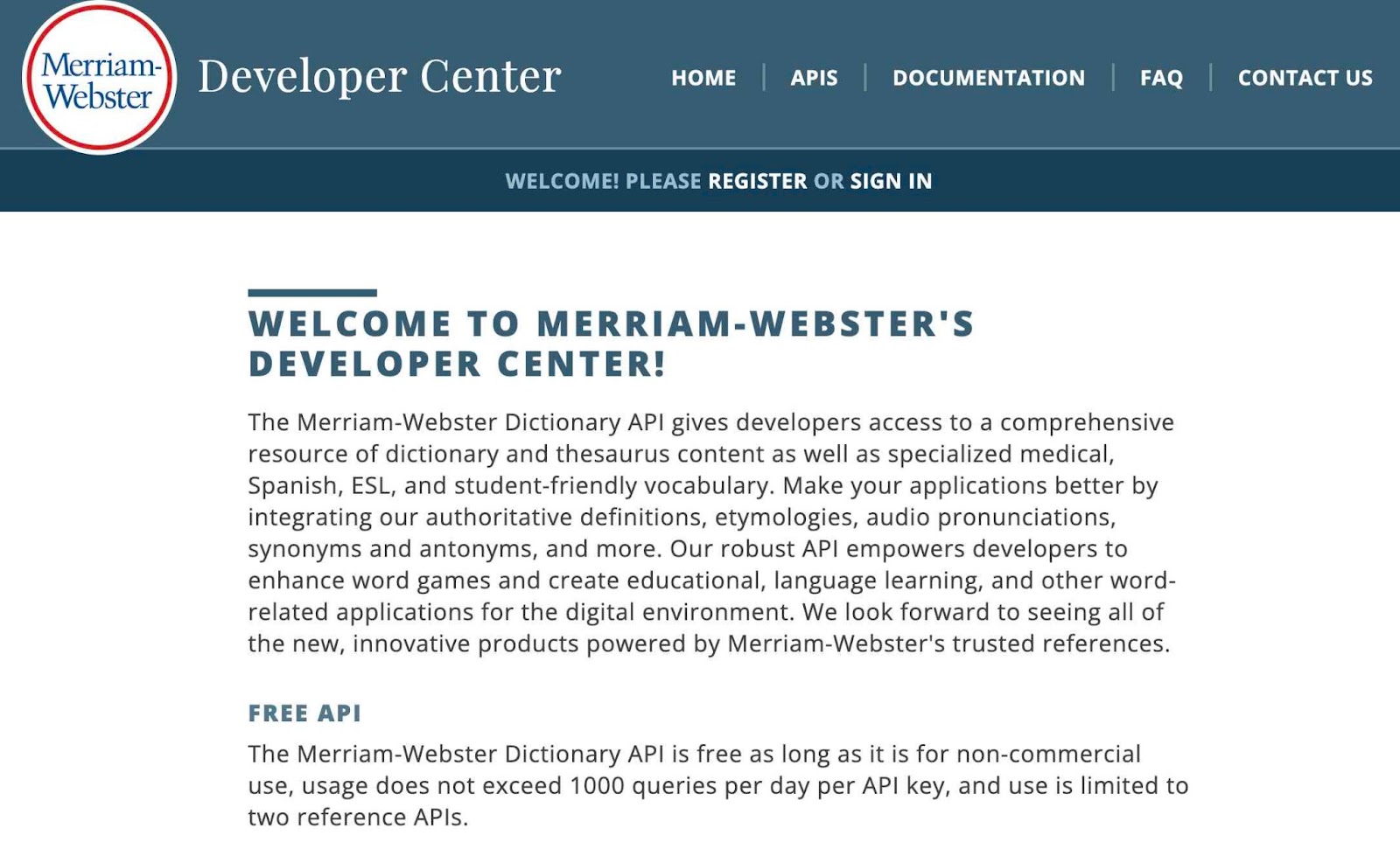 best api books, Merriam-Webster