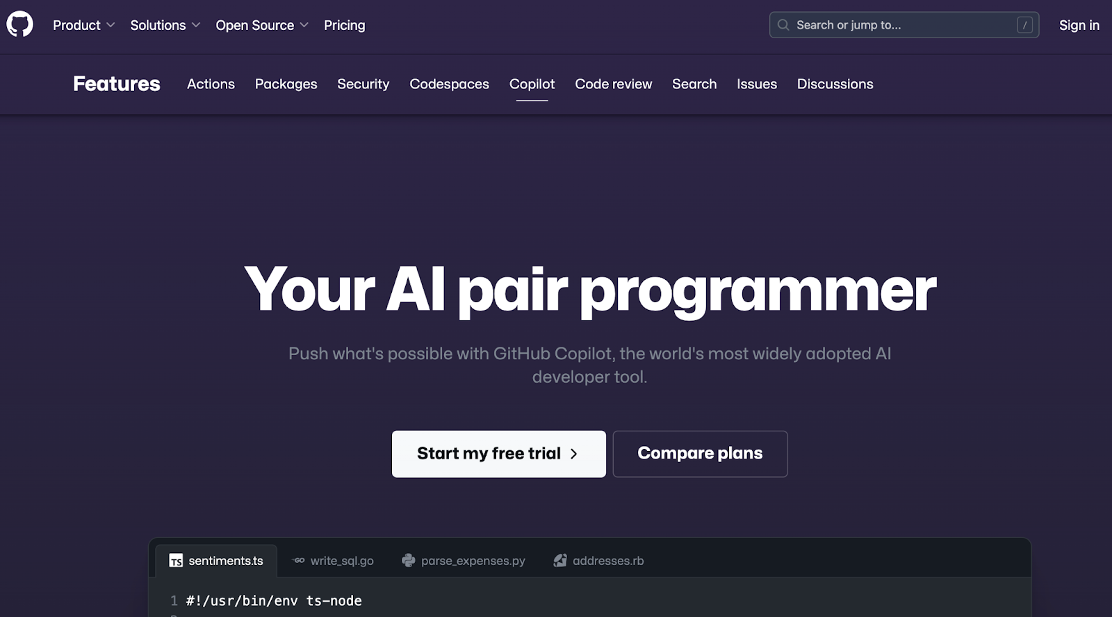 best ai code generator: Github copilot