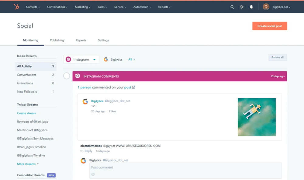 Screenshot depicting what the ̽ѡ social tool looks like on desktop.