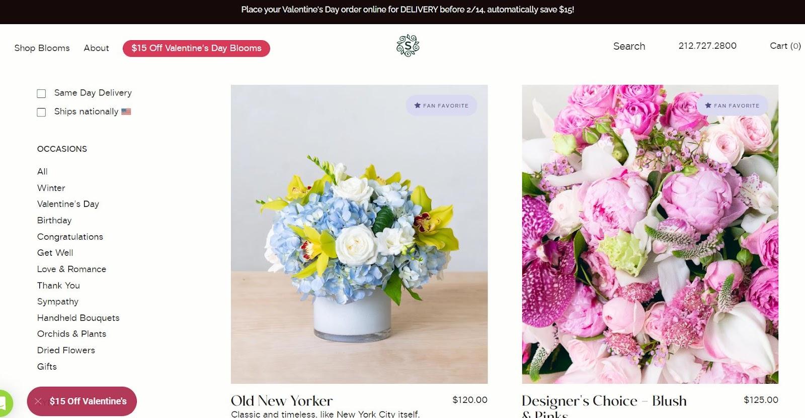  Best florist websites  design example from Scotts Flowers.