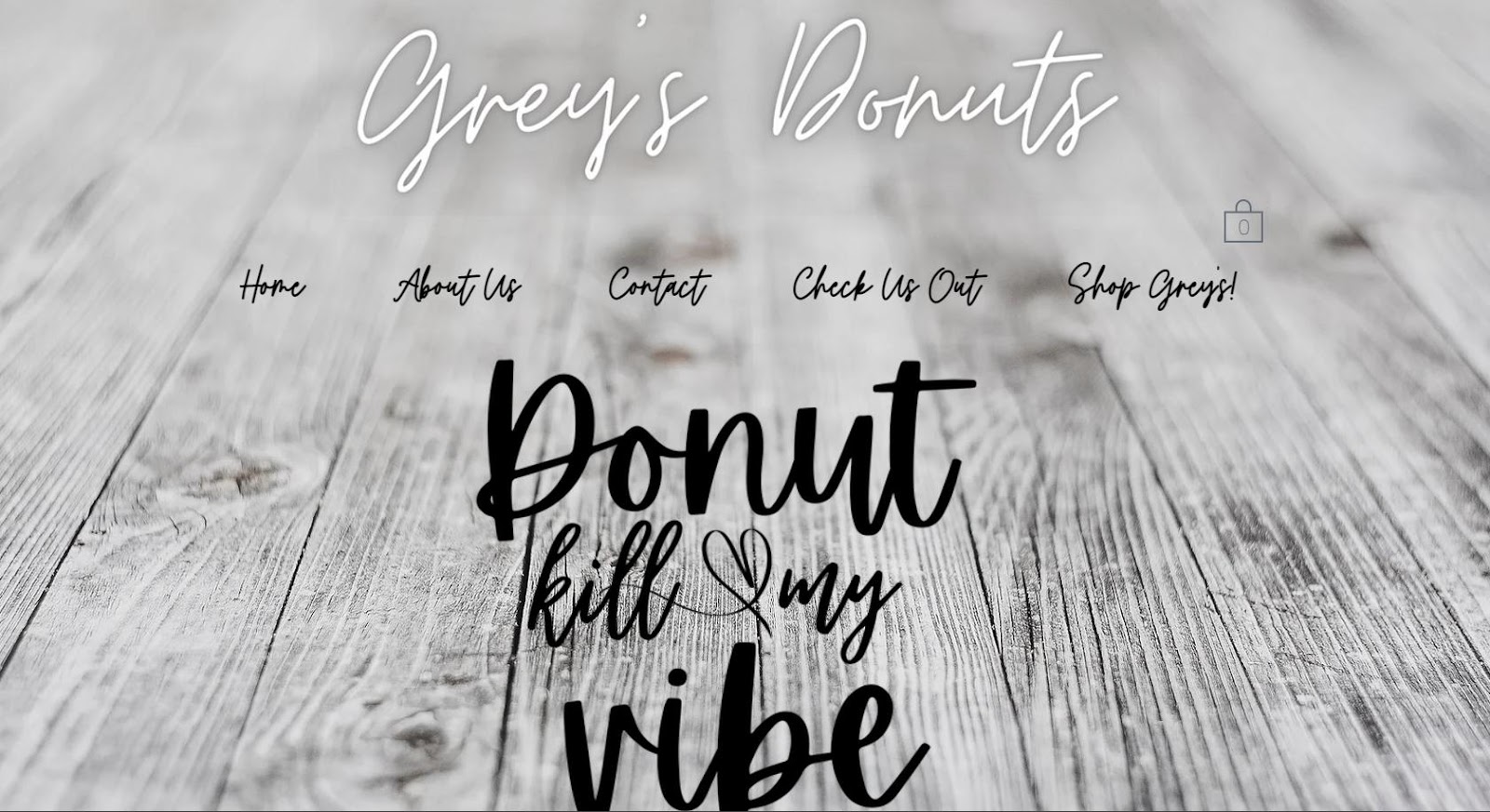 Food truck website design example from Greys Donuts.