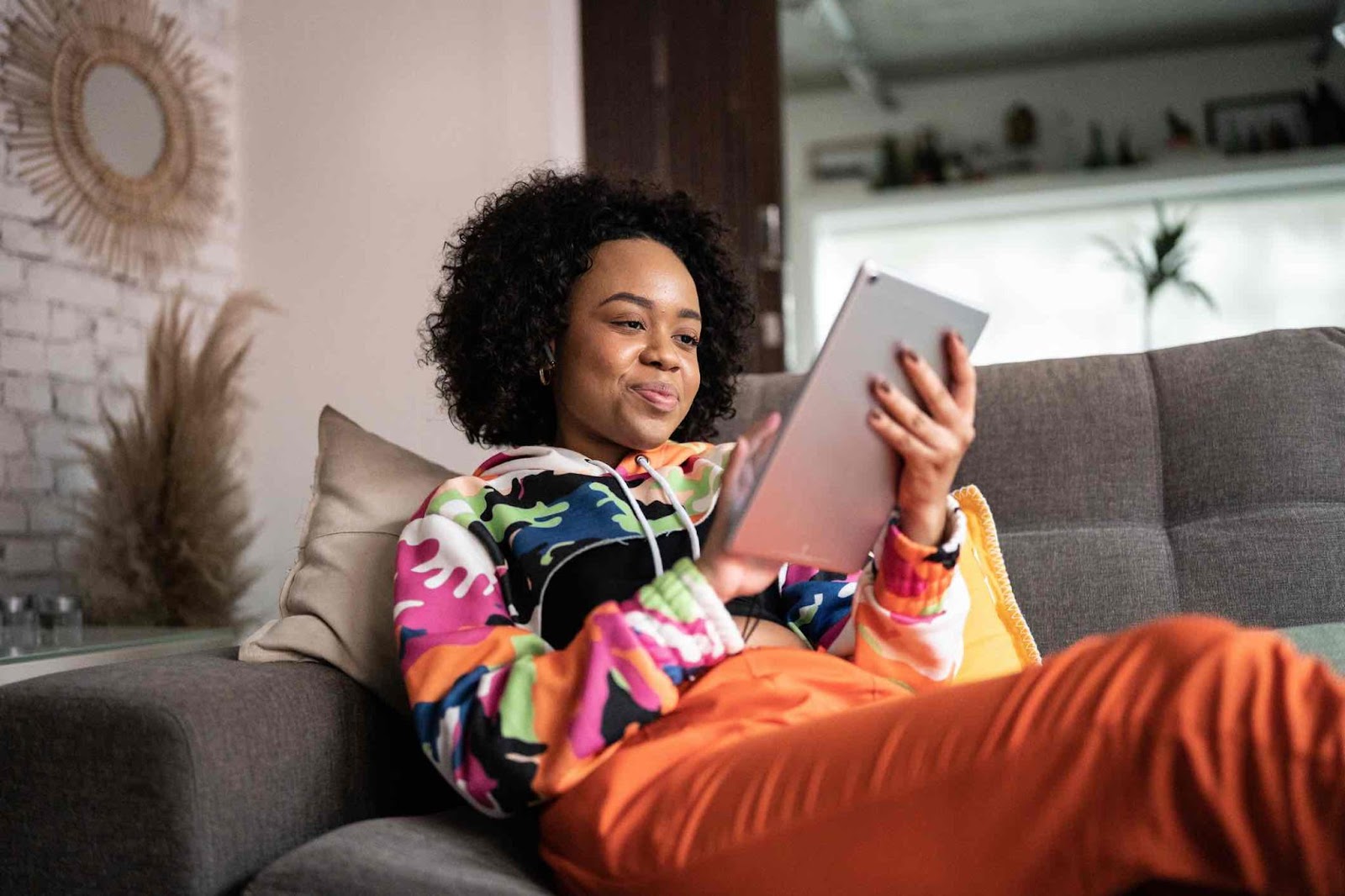 person reading a wordpress book on a tablet