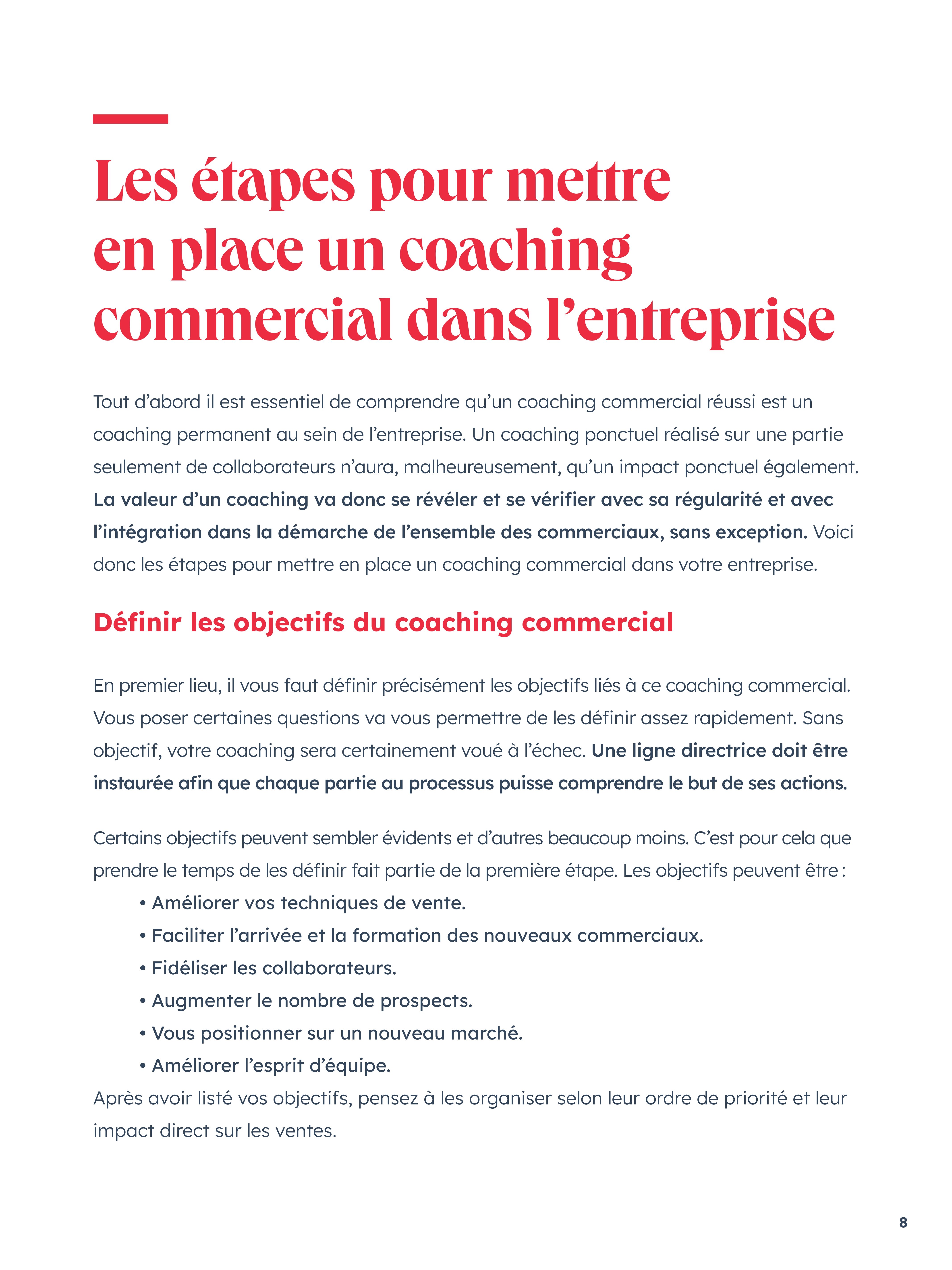 Guide coaching commercial