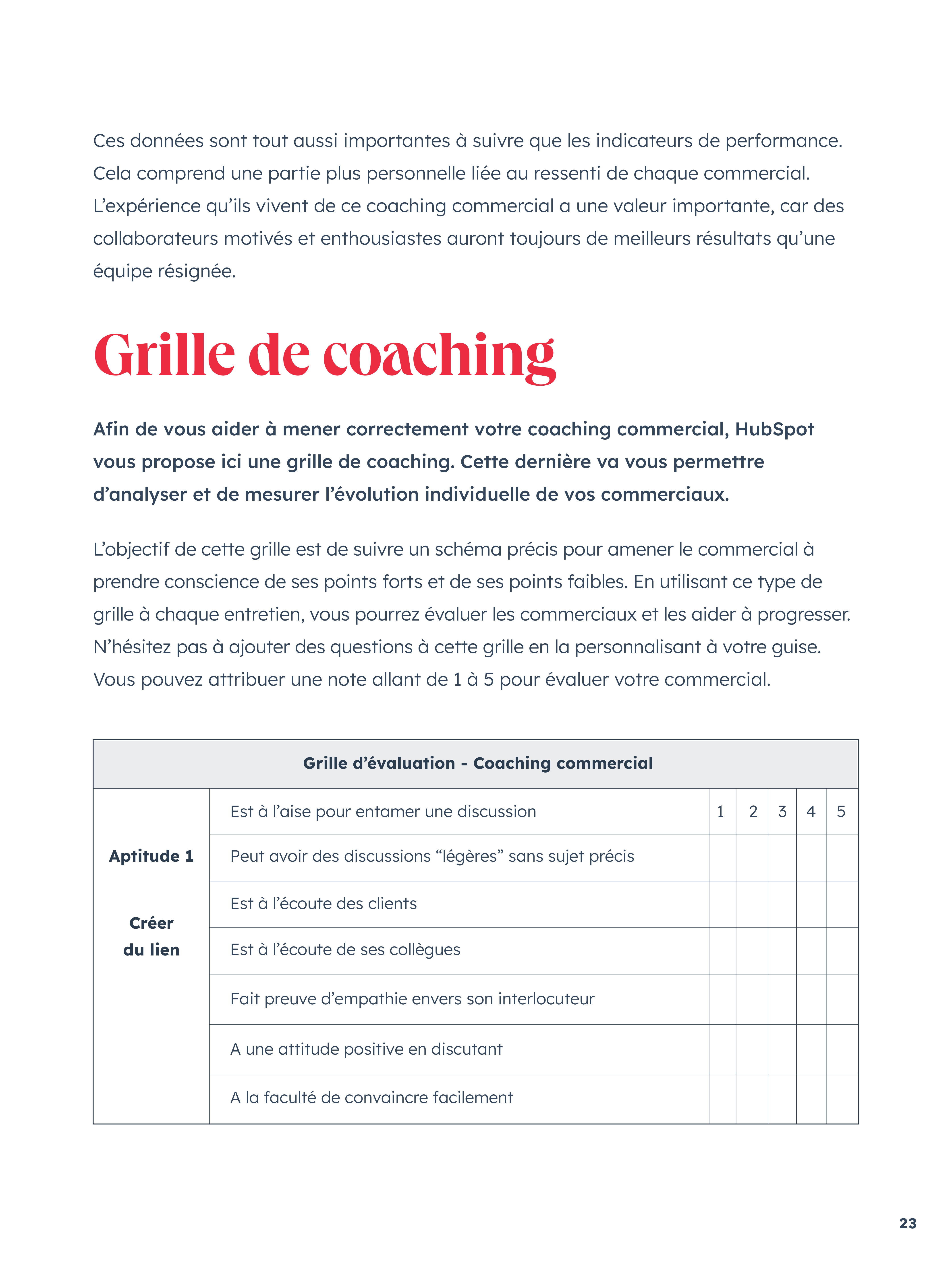 Guide coaching commercial