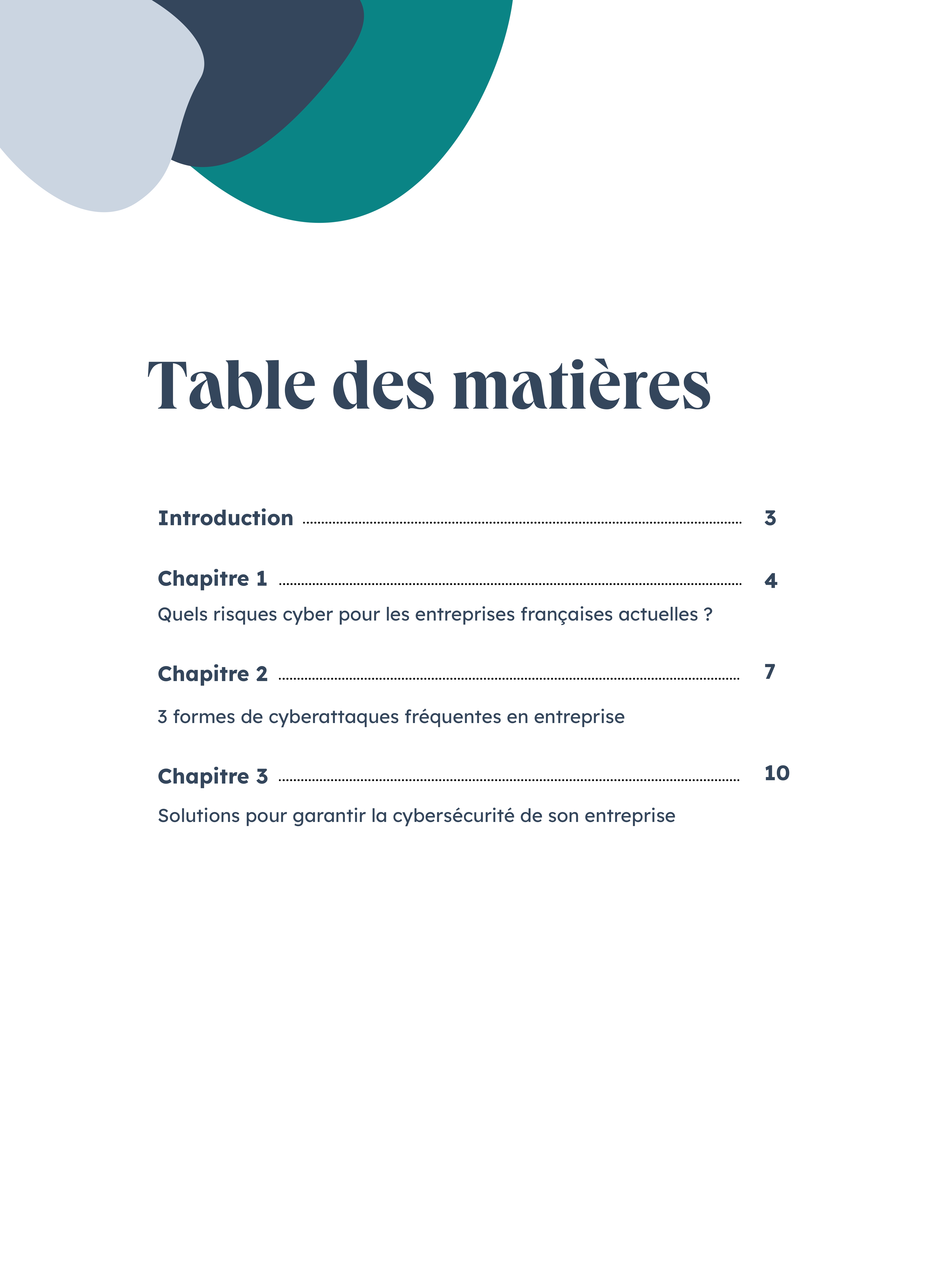 Table des matières 