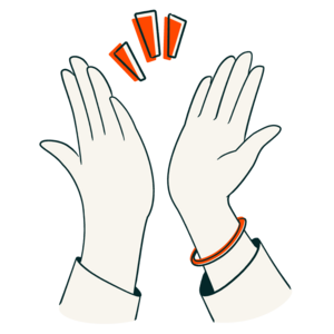 Two hands high-fiving.