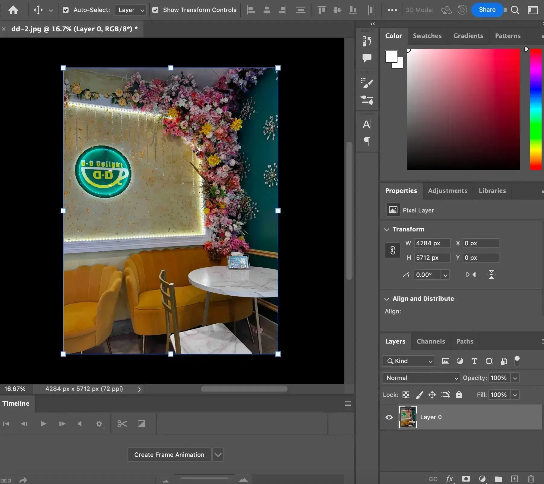 how to reduce image size in photoshop: adjust the image with canva