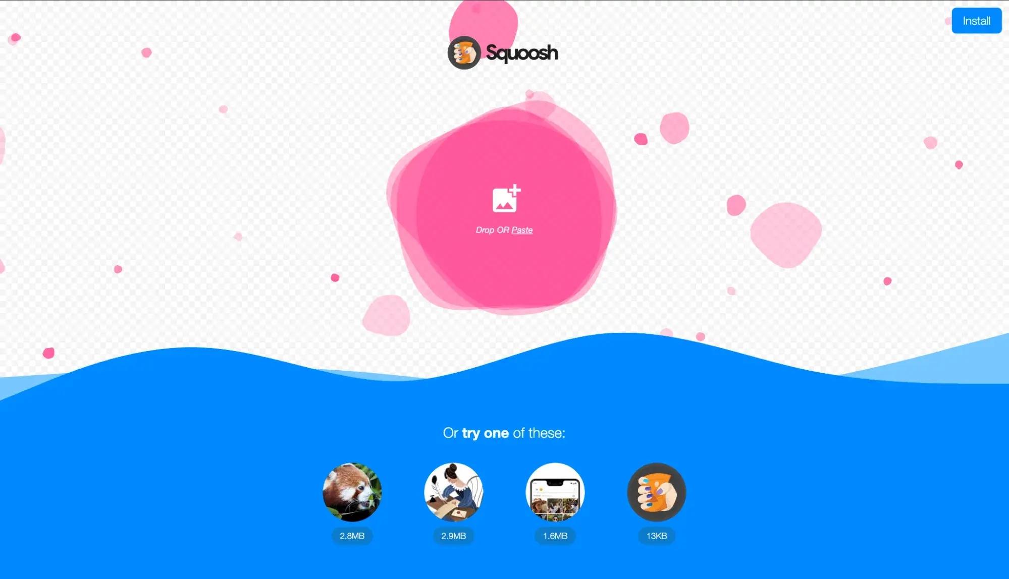 how to resize an image to 100kb: go to squoosh.app