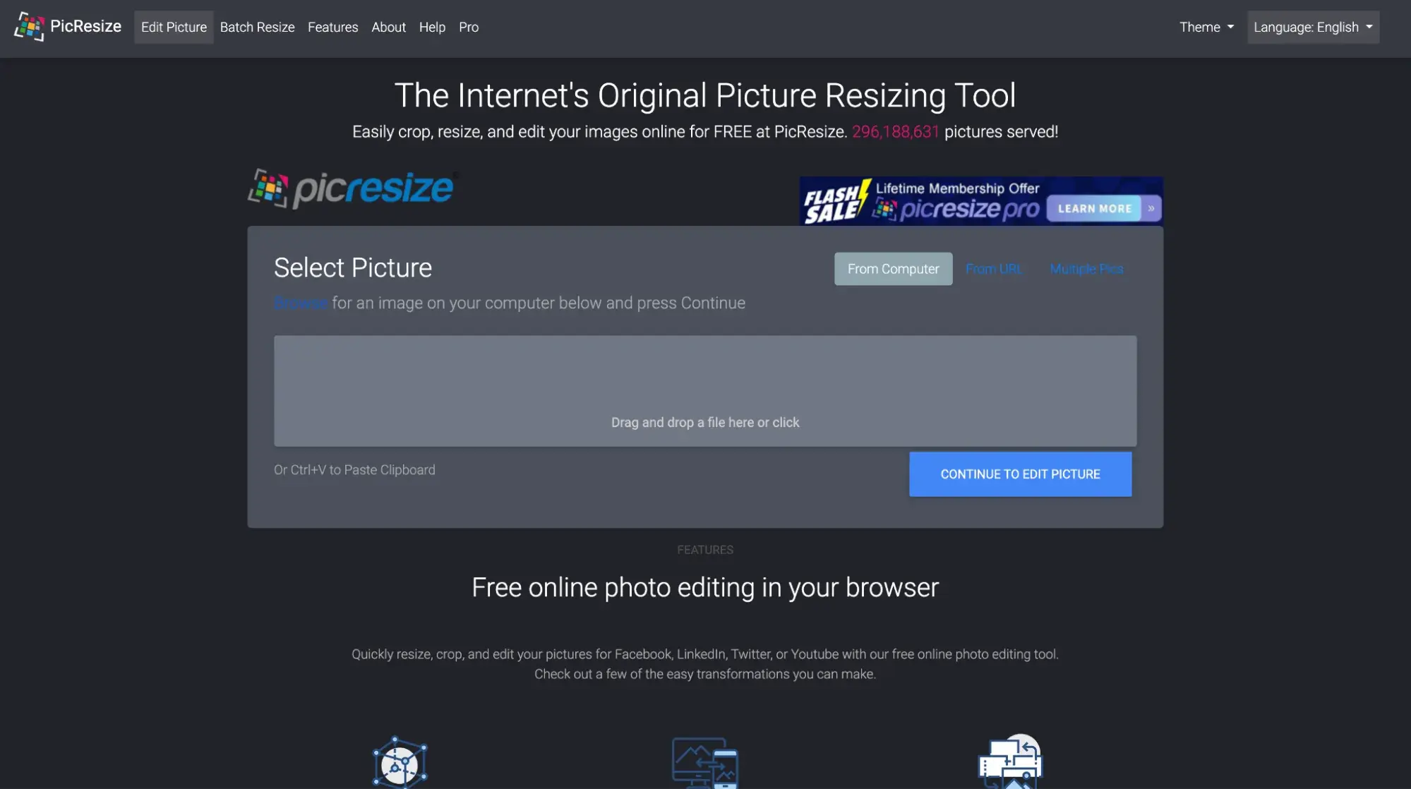 image resizing tools: picresize