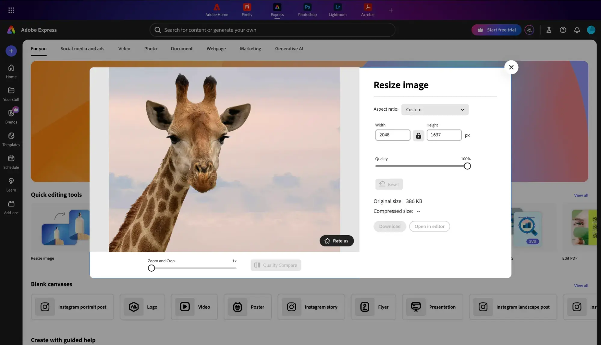 how to resize an image: resize your image