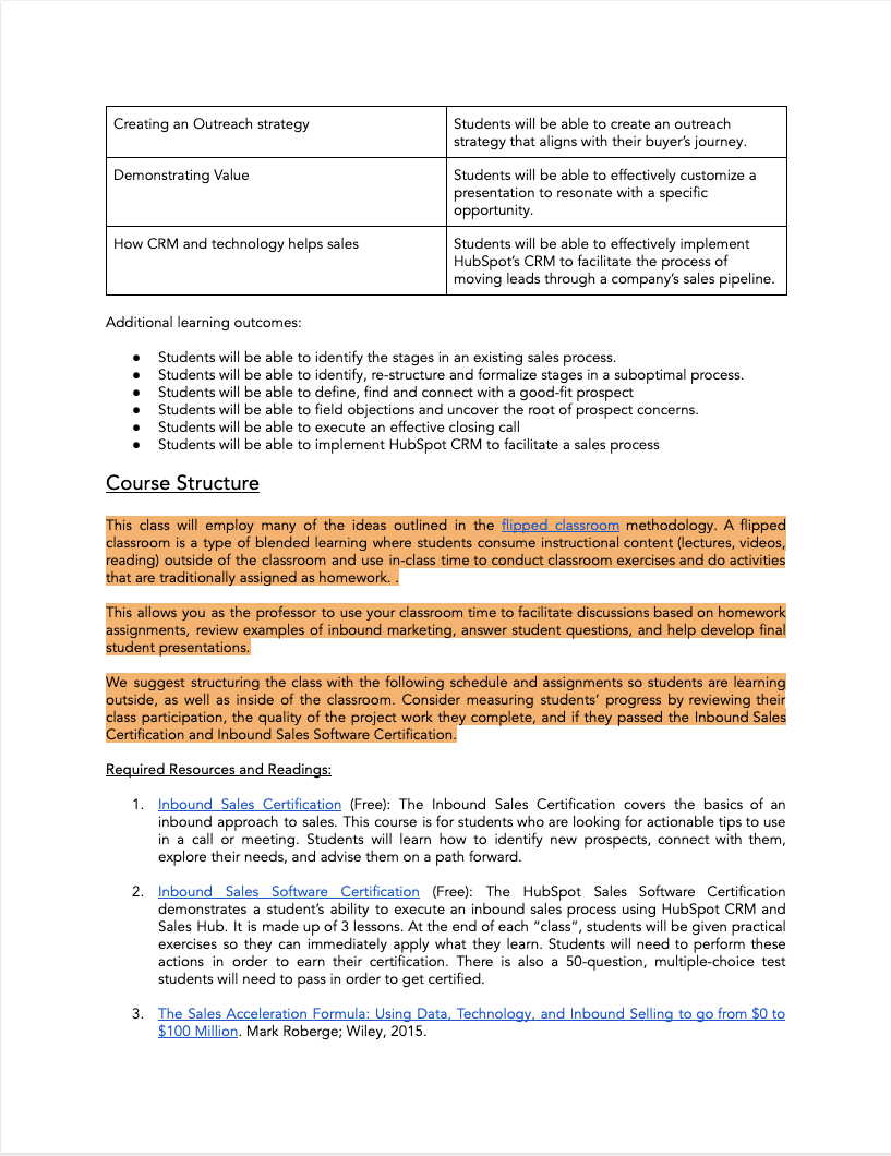 Inbound Sales Syllabus - 2