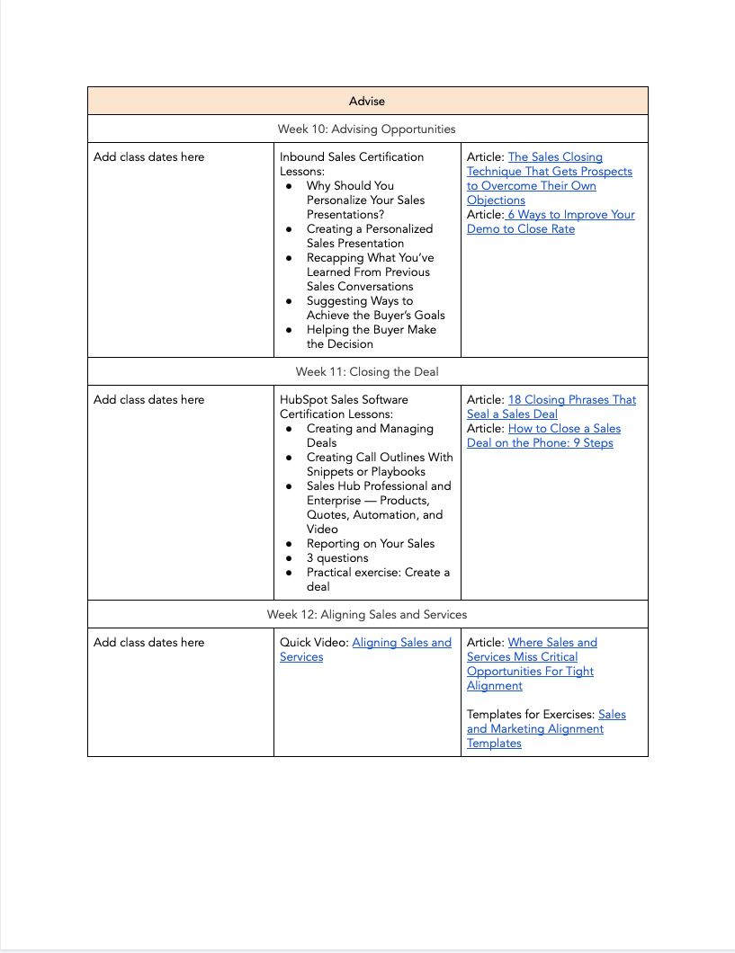 Inbound Sales Syllabus - 7