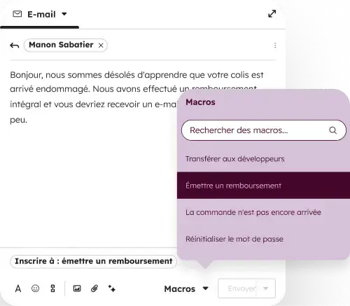 Désormais disponible pour les e-mails. Contrôlez quand et où l'agent intervient grâce à des limites horaires et de pourcentage.