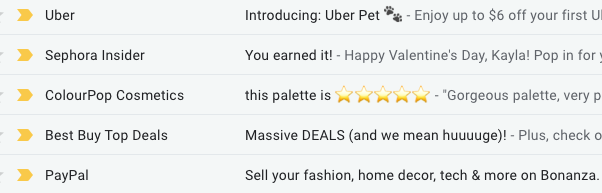 Personalized email examples