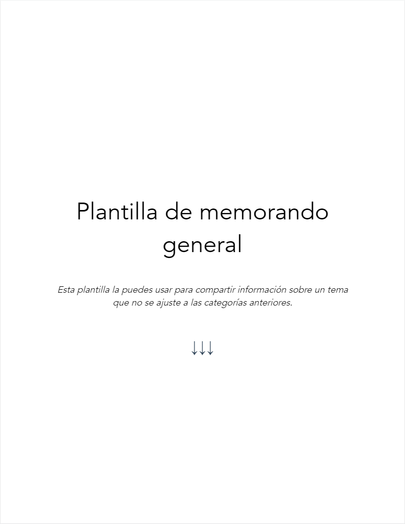 plantilla de memorando general