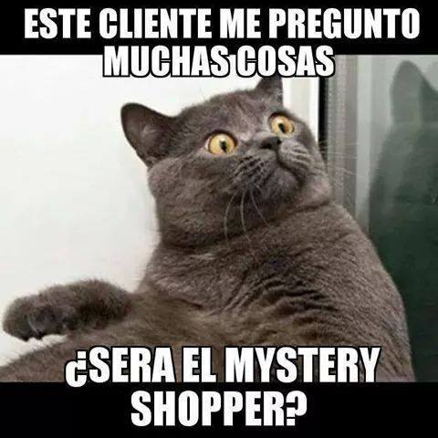 Meme de ventas sobre el mystery shopper