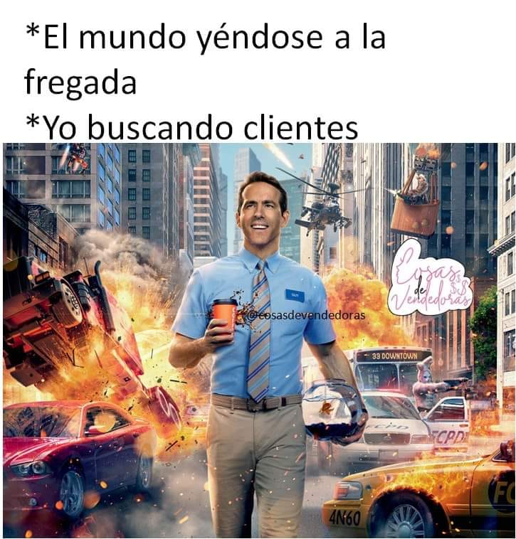 Meme sobre el entusiasmo por las ventas