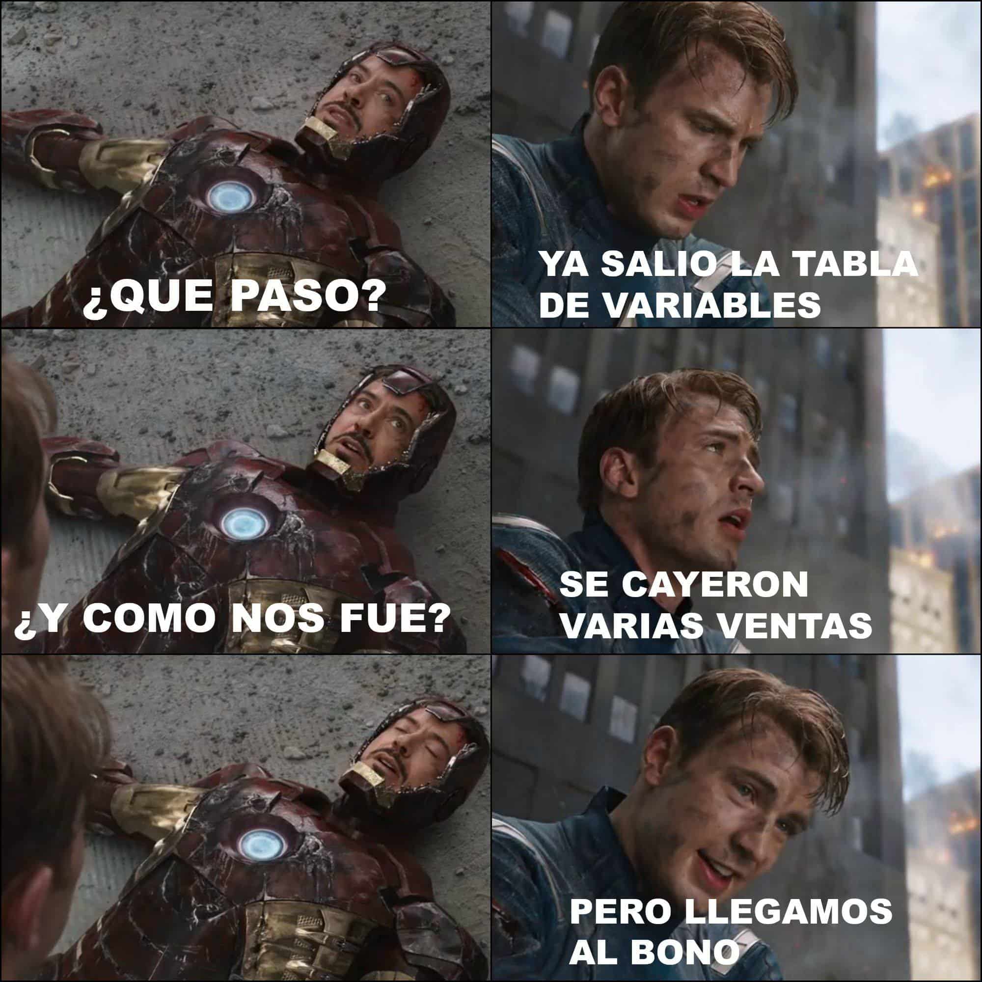 Meme sobre objetivos de ventas