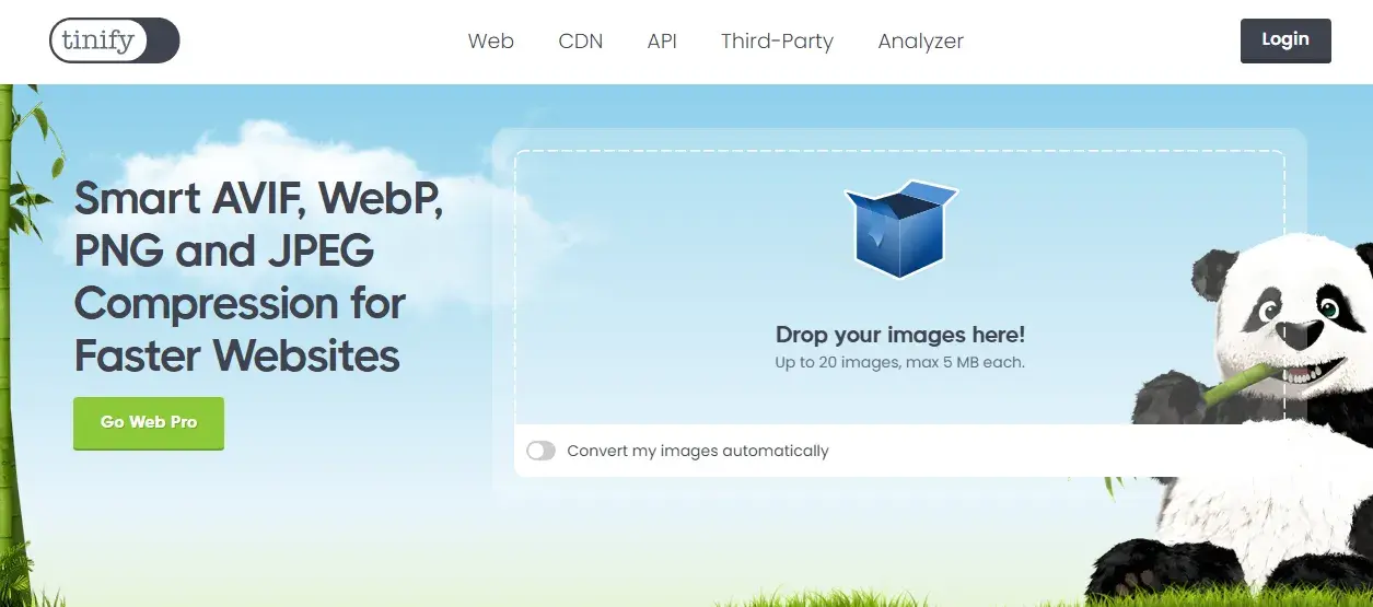 compress website images using tiny png