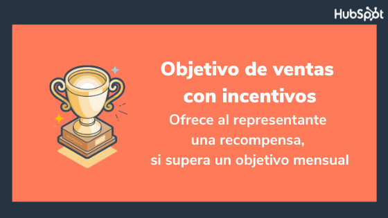 Objetivo de ventas con incentivos