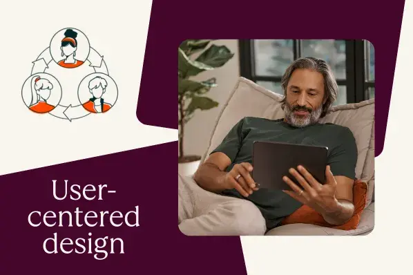 man looking up user-centered design