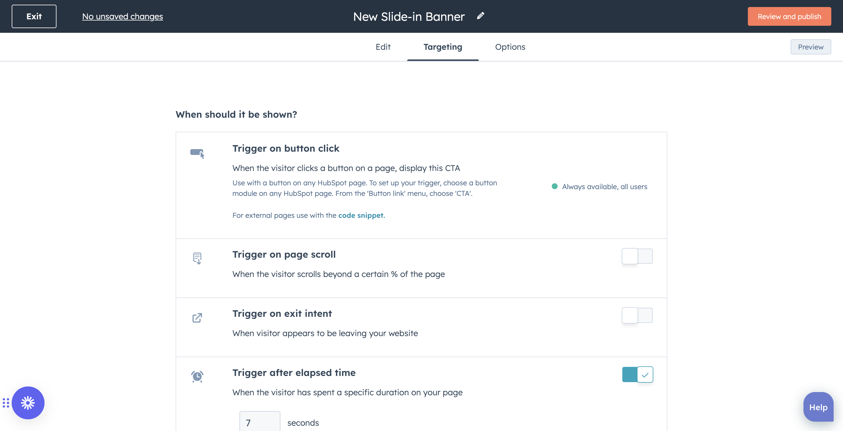 CTA personalization view