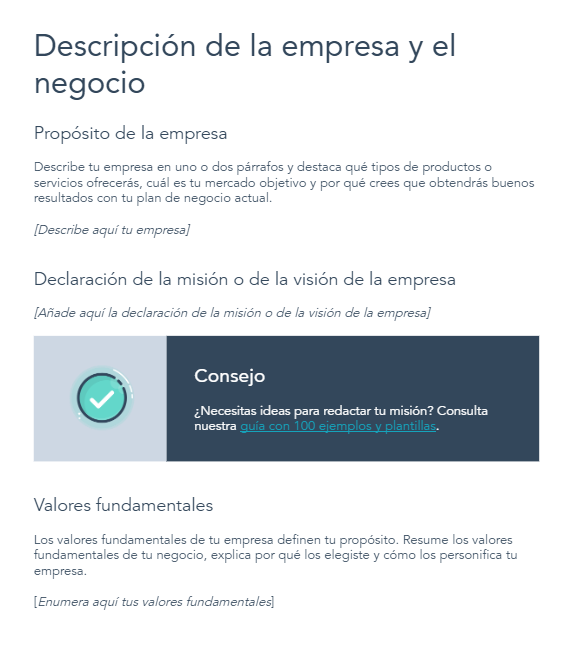 Plan de negocio