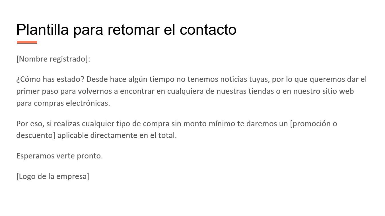 Plantilla para fidelizacion de clientes