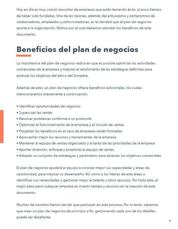 Plantilla para plan de negocios 2