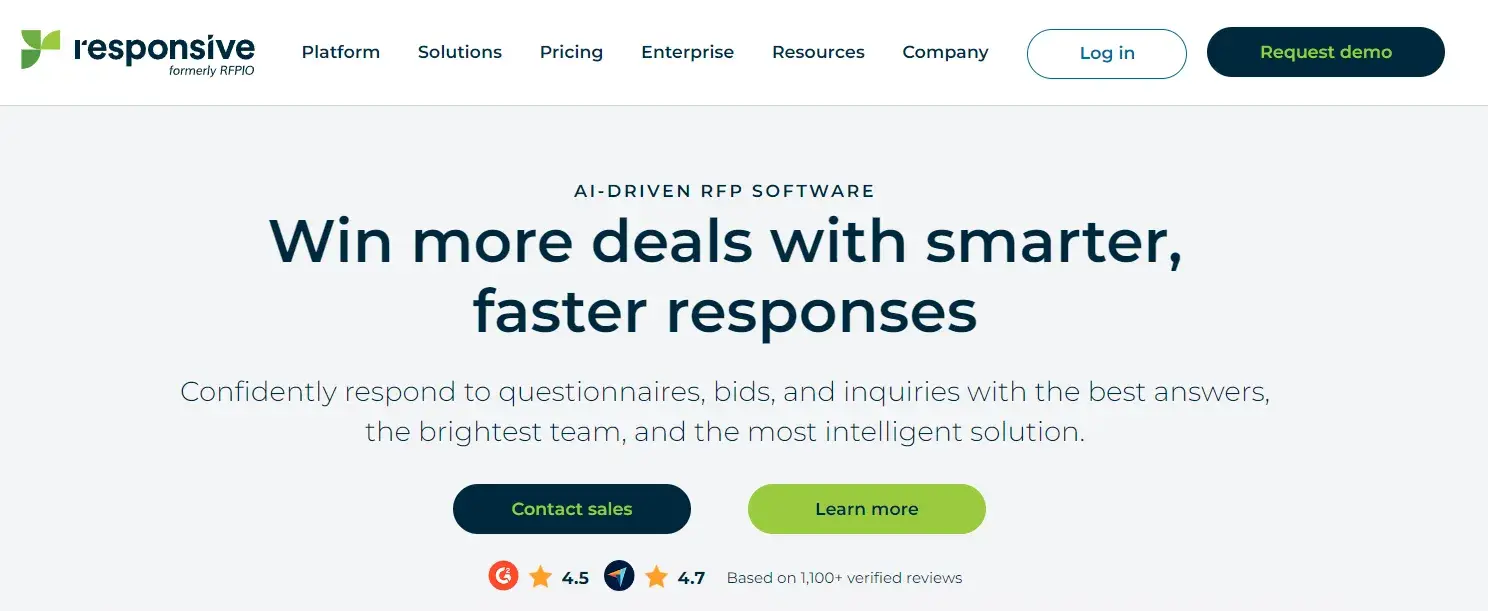 screenshot from responsives homepage.