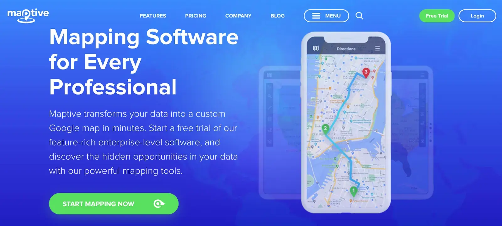 best sales territory mapping software: maptive