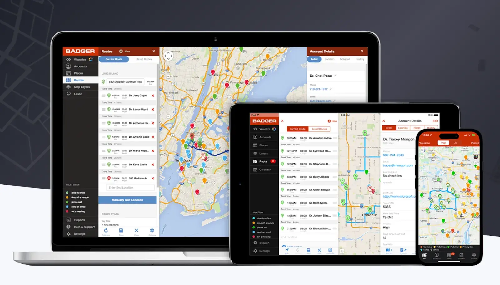 best sales territory mapping software: badger maps