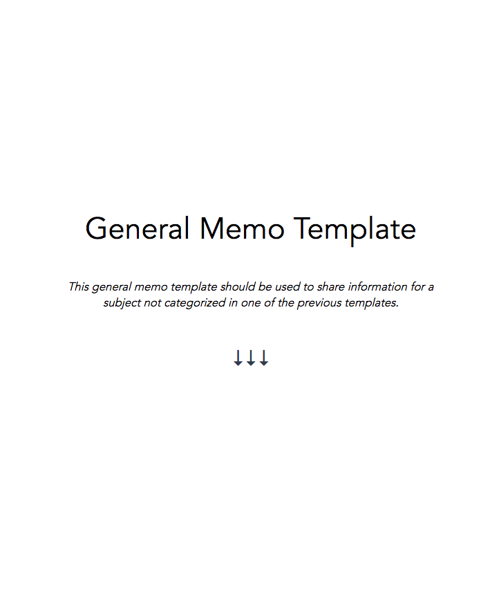 memo template