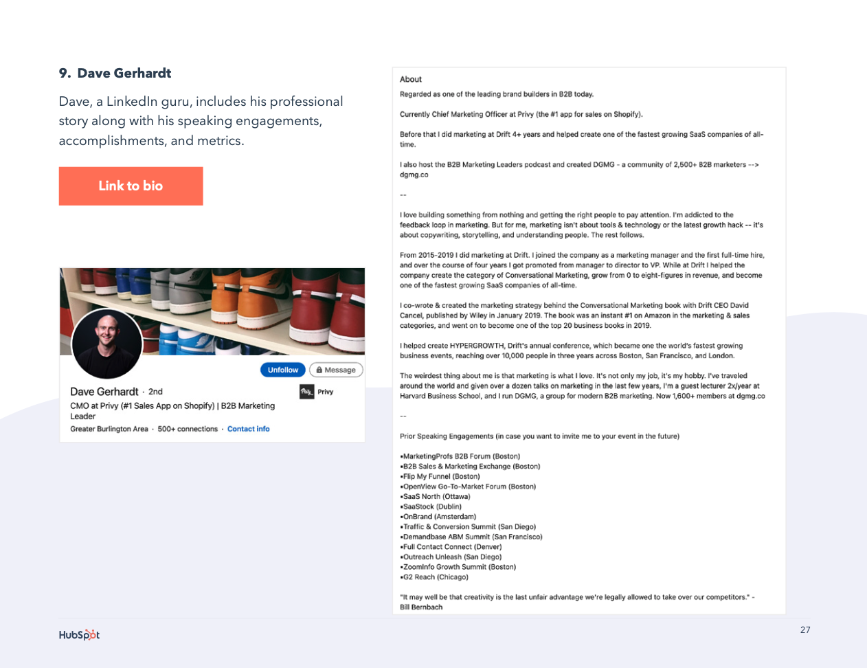 linkedin summary examples