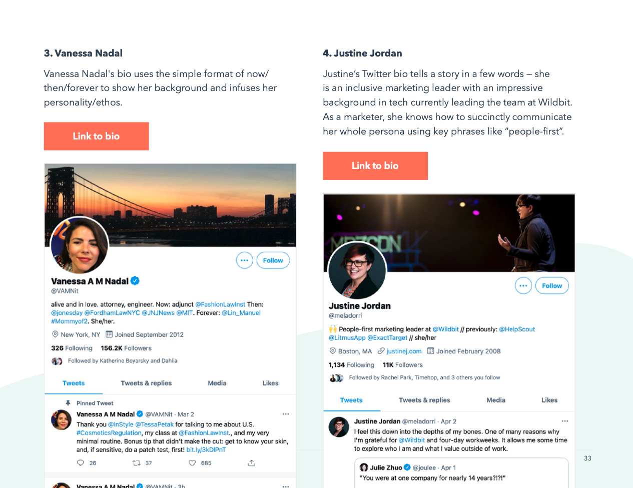 twitter bio examples